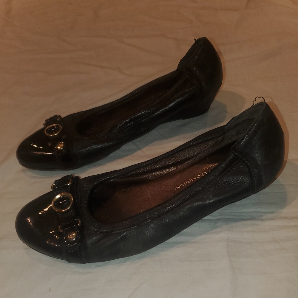 Attilio Giusti Leombruni black leather Wedge Shoes